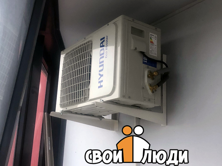 монтаж наружного блока